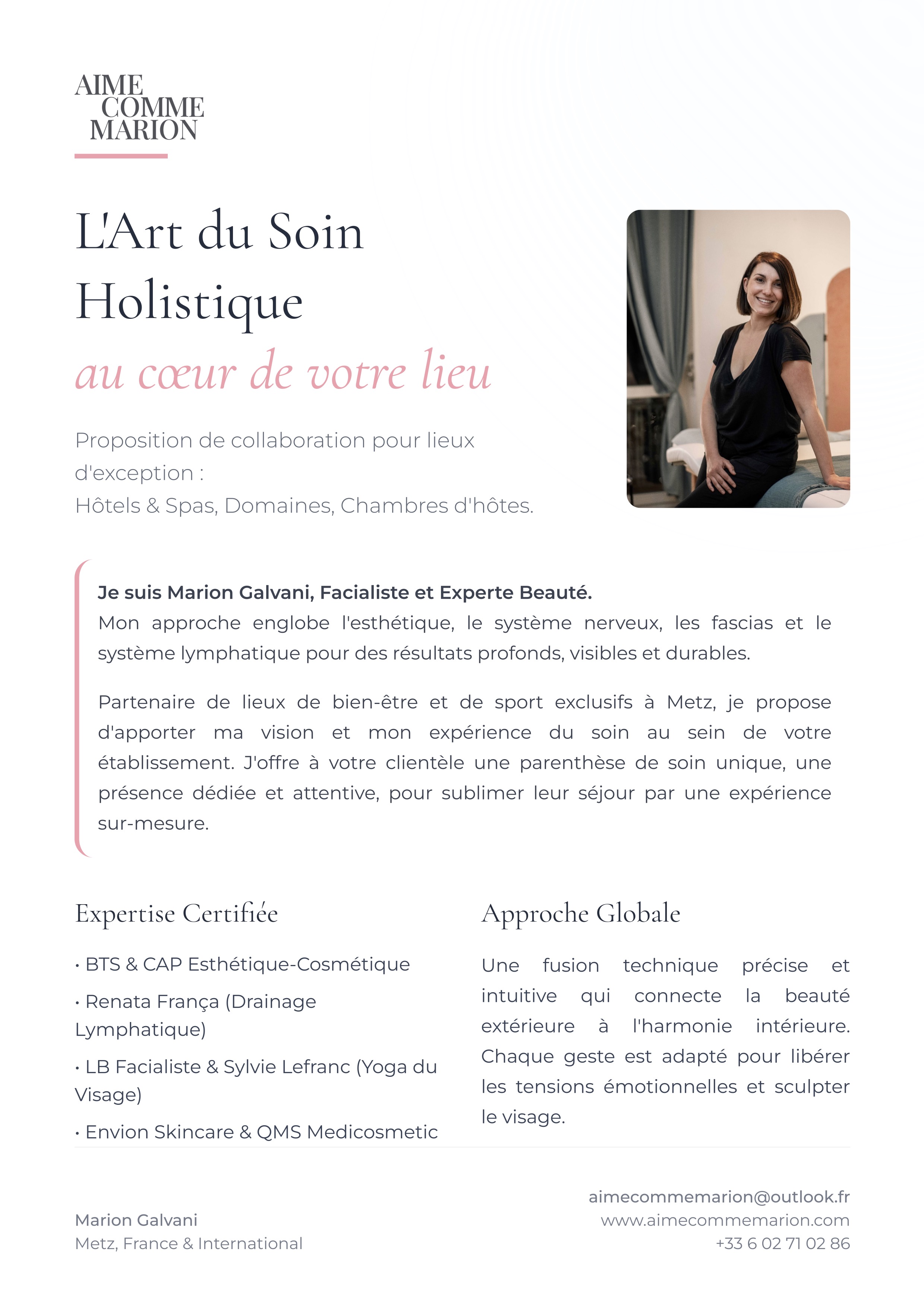 Aime comme Marion — Brochure Recto